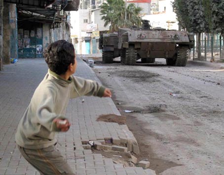 The Intifadha (Uprising resistance) to the Zionist Israeli occupation alive and well in Jenin.  (Alhayat Aljadeeda, 1/29/03). 